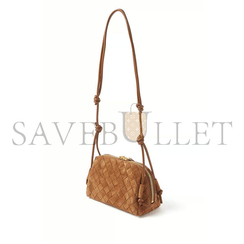 BOTTEGA VENETA SUEDE SHOULDER BAG 794258 (18.5*11.5*8.5cm)
